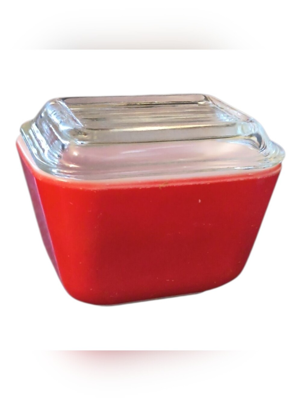 Vintage Pyrex Red Refrigerator Storage Dish #501 w/ Glass Lid 1950’s